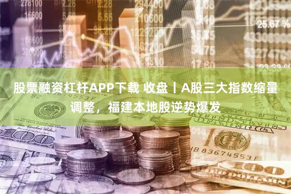 股票融资杠杆APP下载 收盘丨A股三大指数缩量调整,福建本地股逆势爆发